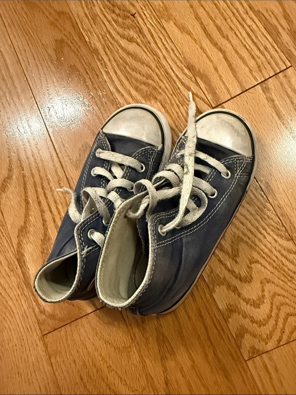 Kids Navy High-Top Canvas Sneakers - Converse